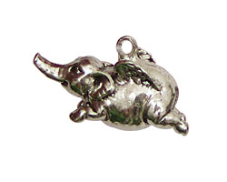 Green Girl Pewter Flying Elephant 15x32mm