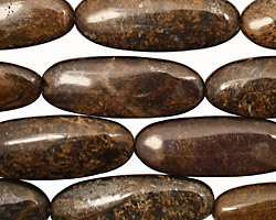 Bronzite Flat Oval 28x10-11mm