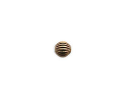 Vintaj Natural Brass Corrugated Melon Bead 4mm