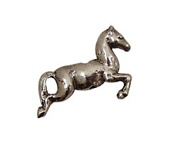 Green Girl Pewter Jumping Pony 20x29mm