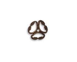 Vintaj Natural Brass Etruscan Bead Cap 5x12mm