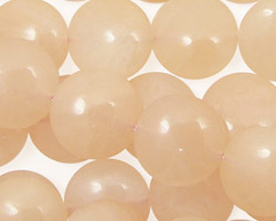 Peach Jade (nat.) Puff Coin 14mm