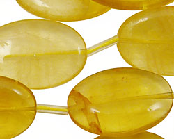Yellow Fluorite Flat Oval 30x20mm