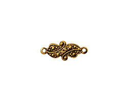 Stampt Antique Gold (plated) Ribbon Connector 12x7mm