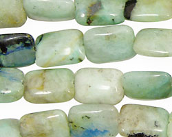 Chrysocolla Quartz Thin Pillow 14x10mm