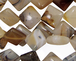 Mexican Gray Agate Diamond 12mm