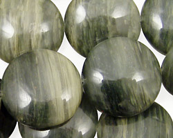 Green Line Quartz Puff Coin 20mm
