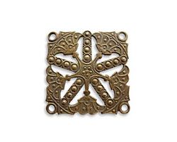 Vintaj Natural Brass Etruscan Kaleidoscope Pendant 32mm