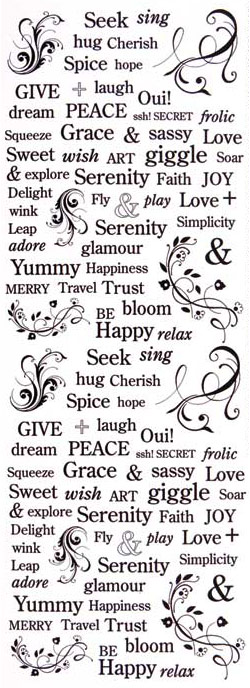 Nunn Design Decorative Words Collage Sheet