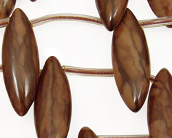 Marbled Coffee Jasper Spear Drop 10x30mm
