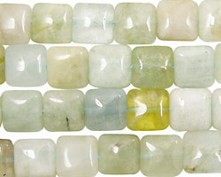 Aquamarine (multi) Puff Square 8mm