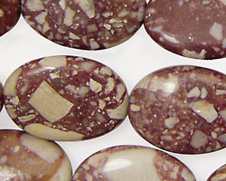 Mountain Jasper Flat Oval 25x18mm