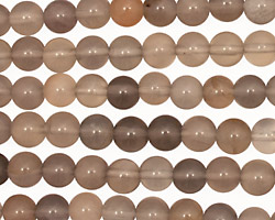 Silver Moonstone Round 6mm