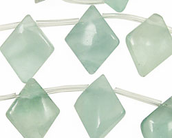 Green Fluorite Diamond Drop 15x20mm