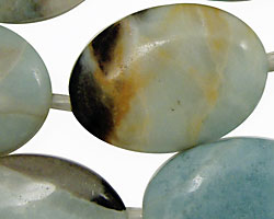 Rainbow Amazonite Flat Oval 35x25mm