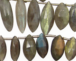 Labradorite Faceted Spears Graduated 7-9x15-18mm