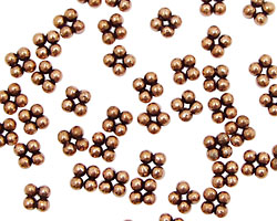 Antique Copper Beaded Square Spacer 5mm
