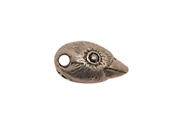 Green Girl Pewter Robin Head 12x20mm