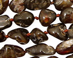 Mexican Fire Agate Tumbled Nuggets 13-17x10-13mm
