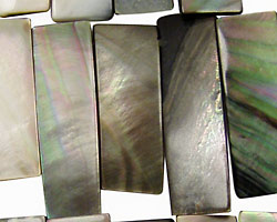 Black Shell Rectangle Drops 9-11x27-35mm