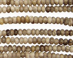 China Silver Leaf Rondelle 4mm