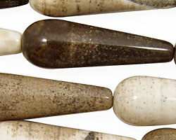 Mexican Painting Stone Teardrop 39x13mm