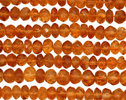 Citrine (dark) Faceted Rondelle 4.5-6mm