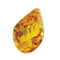 Sunshine Faceted Twisted Oval 15x17mm