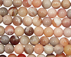 Pink Botswana Agate Round 6mm