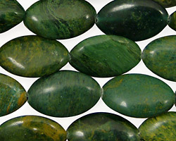 Madagascar Green Jade Horse Eye 19x12mm