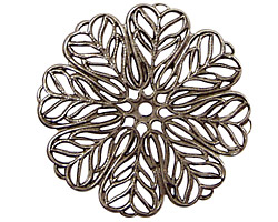 Stampt Pewter (plated) Daisy Filigree 36mm