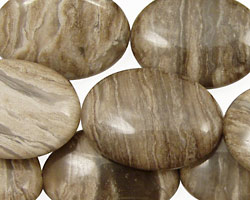 China Silver Leaf Flat Oval 25x18mm