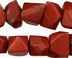 Red Jasper Faceted Nugget 12-14x17-21mm