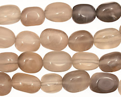 Silver Moonstone Tumbled Nugget 7-12x7-9mm
