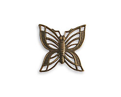 Vintaj Natural Brass Filigree Butterfly Connector 16mm