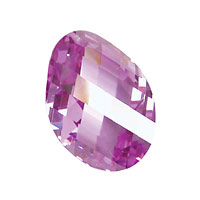Lilac Faceted Twisted Oval 15x17mm