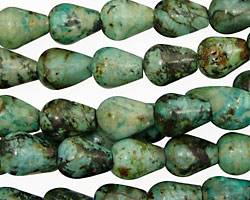 African Turquoise Teardrop 10x7mm