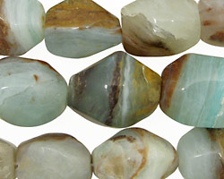 Peruvian Blue Opal Faceted Nuggets (polished) 15-25x12-18mm