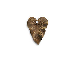 Vintaj Natural Brass Woodland Leaf Charm 14x18mm