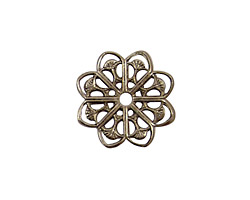 Stampt Pewter (plated) Ginkgo Filigree 20mm