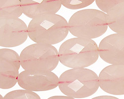Rose Quartz Faceted Flat Oval 16x12mm