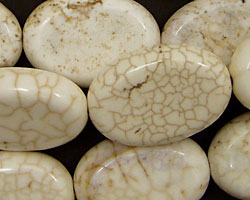Magnesite Flat Oval 25x18mm