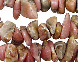 Peru Rhodochrosite Side Drilled Chips