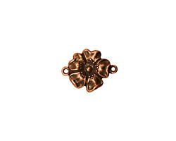 Stampt Antique Copper (plated) Buttercup Connector 14x11mm