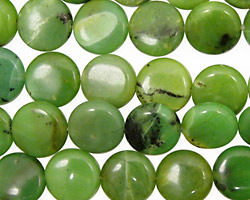 China Chrysoprase Puff Coin 10mm