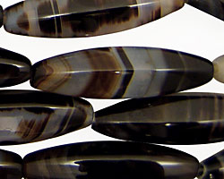 Black Sardonyx 6-Sided Rice 35x12mm