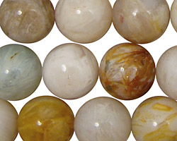 Bamboo Leaf Agate Round 14mm