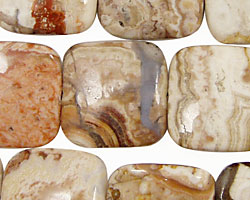 Mexican Crazy Lace Agate Puff Square 20mm