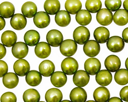 Olive Green Dancing Button 6-6.5mm