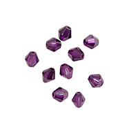 Violet Faceted Bicone 4mm